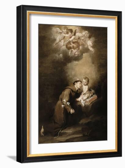 Saint Antoine de Padoue et l'Enfant Jésus-Bartolome Esteban Murillo-Framed Giclee Print