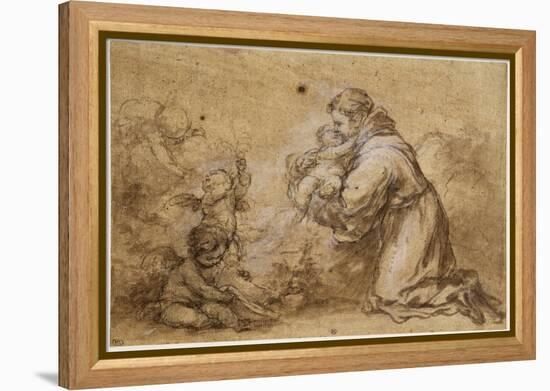 Saint Antoine de Padoue et l'enfant Jésus-Bartolome Esteban Murillo-Framed Premier Image Canvas