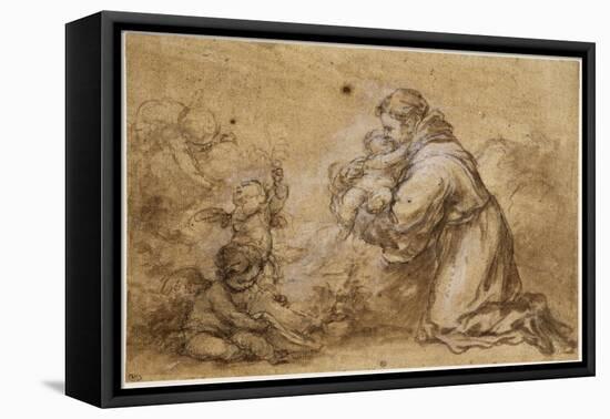 Saint Antoine de Padoue et l'enfant Jésus-Bartolome Esteban Murillo-Framed Premier Image Canvas