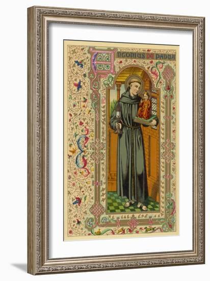 Saint Antony of Padua Portuguese Theologian-null-Framed Art Print