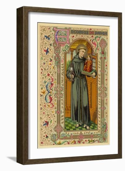 Saint Antony of Padua Portuguese Theologian-null-Framed Art Print