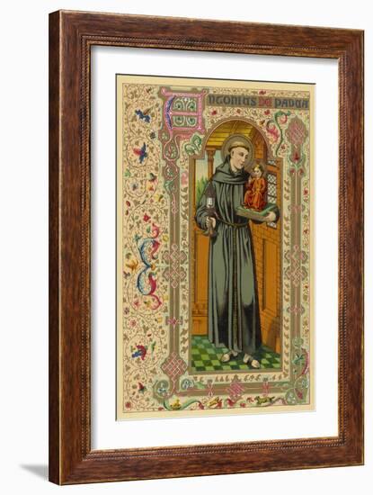 Saint Antony of Padua Portuguese Theologian-null-Framed Art Print