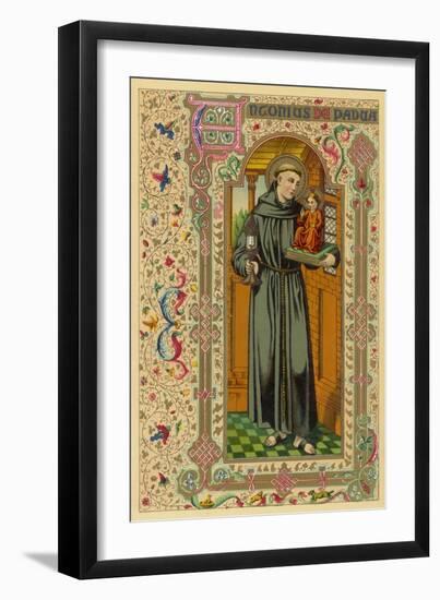 Saint Antony of Padua Portuguese Theologian-null-Framed Art Print