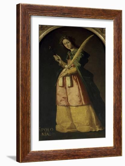 Saint Apollonia, 17th century-Francisco de Zurbarán-Framed Giclee Print