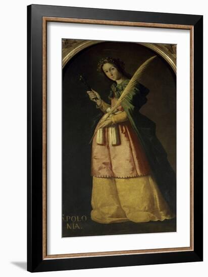 Saint Apollonia, 17th century-Francisco de Zurbarán-Framed Giclee Print