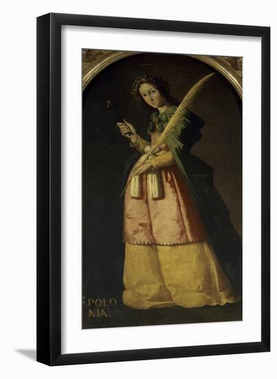 Saint Apollonia, 17th century-Francisco de Zurbarán-Framed Giclee Print