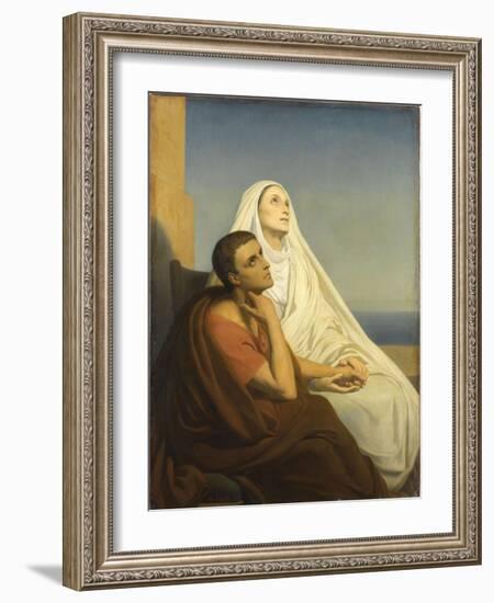 Saint Augustin et sa mère sainte Monique-Ary Scheffer-Framed Giclee Print