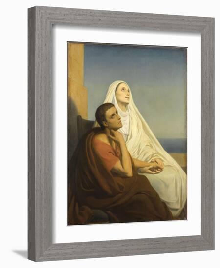 Saint Augustin et sa mère sainte Monique-Ary Scheffer-Framed Giclee Print