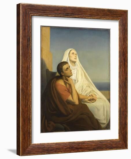 Saint Augustin et sa mère sainte Monique-Ary Scheffer-Framed Giclee Print