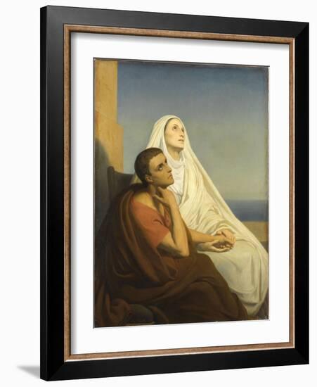 Saint Augustin et sa mère sainte Monique-Ary Scheffer-Framed Giclee Print