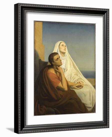 Saint Augustin et sa mère sainte Monique-Ary Scheffer-Framed Giclee Print