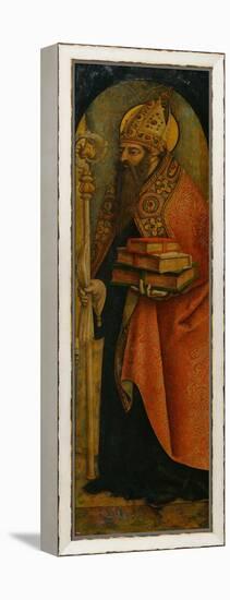 Saint Augustine, 1480S-Carlo Crivelli-Framed Premier Image Canvas