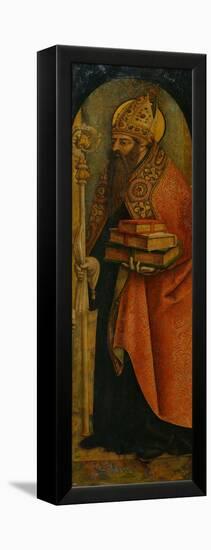 Saint Augustine, 1480S-Carlo Crivelli-Framed Premier Image Canvas