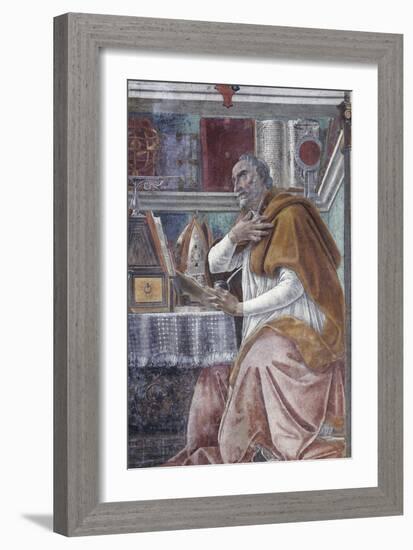 Saint Augustine in His Study-Sandro Botticelli-Framed Giclee Print