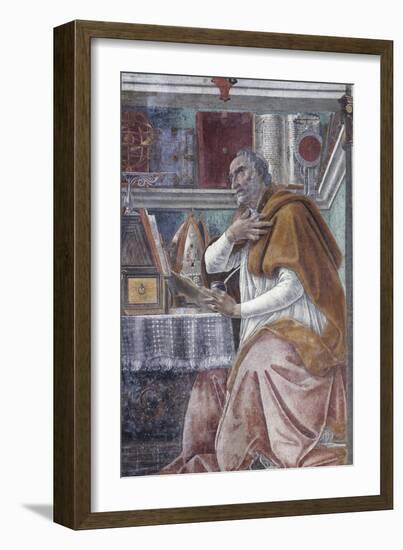 Saint Augustine in His Study-Sandro Botticelli-Framed Giclee Print