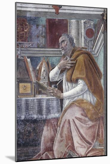 Saint Augustine in His Study-Sandro Botticelli-Mounted Giclee Print