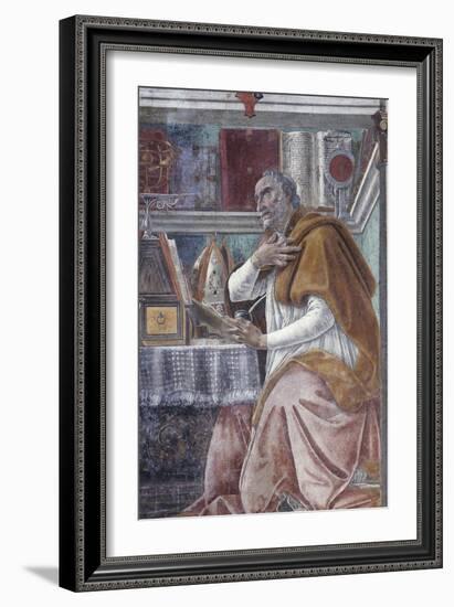 Saint Augustine in His Study-Sandro Botticelli-Framed Giclee Print