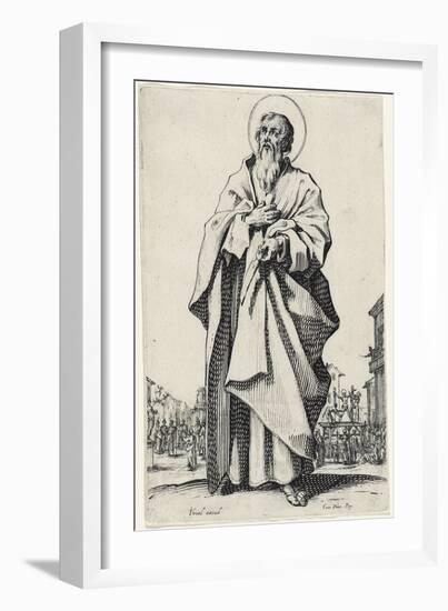 Saint Bartholomew from Les Grands Apôtres (The Large Apostles), 1631 (Etching)-Jacques Callot-Framed Giclee Print