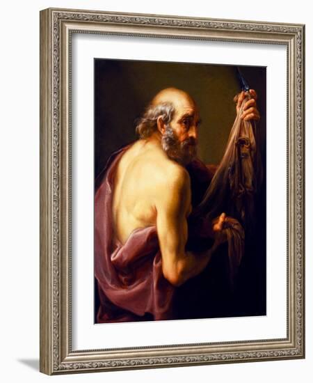 Saint Bartholomew (Half Length), 17Th Century (Painting)-Pompeo Girolamo Batoni-Framed Giclee Print