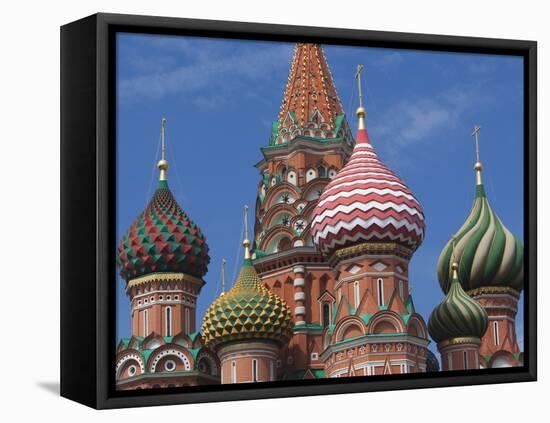 Saint Basils Cathedral, Red Square, Moscow, Moscow Oblast, Russia-Walter Bibikow-Framed Premier Image Canvas