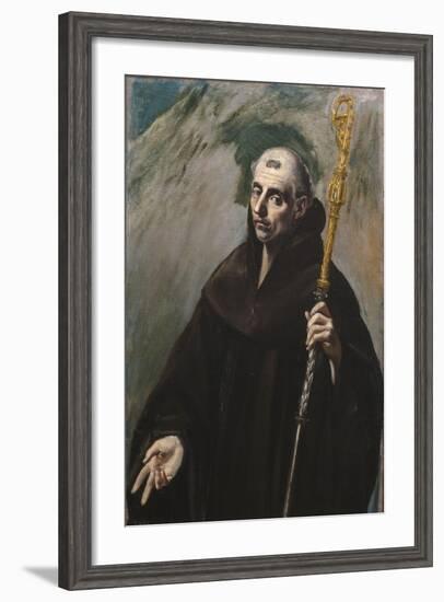 Saint Benedict of Nursia, 1577-1579-El Greco-Framed Giclee Print