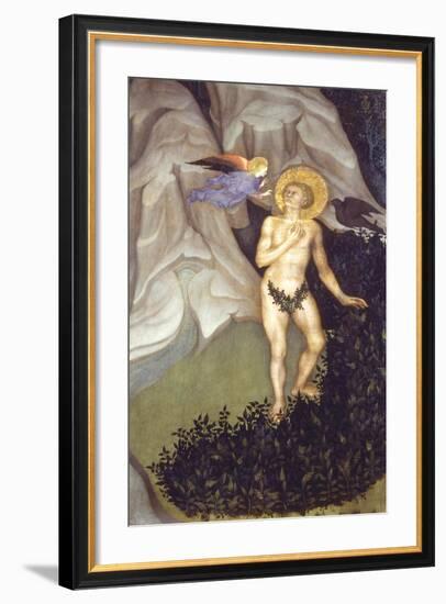 Saint Benedict Tempted in the Wilderness-Niccolò di Pietro-Framed Giclee Print