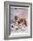 Saint Bernard Finds a Man Trapped in the Snow-A. Scott Rankin-Framed Photographic Print