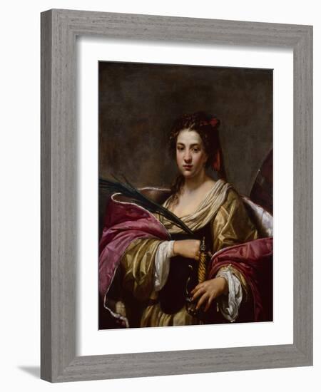 Saint Catherine by Simon Vouet-Simon Vouet-Framed Giclee Print