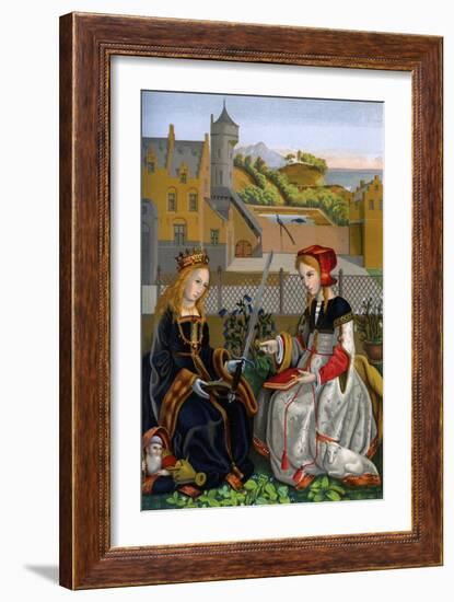 Saint Catherine of Alexandria, 15th Century-H Moulin-Framed Giclee Print