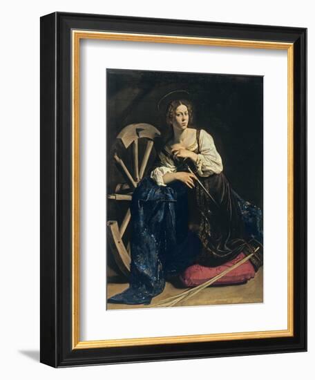 Saint Catherine of Alexandria, C. 1598-Caravaggio-Framed Giclee Print