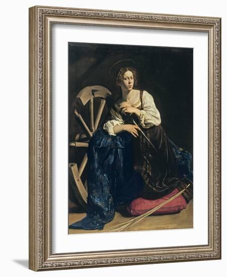 Saint Catherine of Alexandria, C. 1598-Caravaggio-Framed Giclee Print