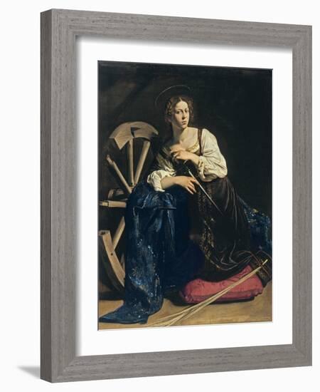 Saint Catherine of Alexandria, C. 1598-Caravaggio-Framed Giclee Print