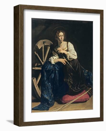 Saint Catherine of Alexandria, C. 1598-Caravaggio-Framed Giclee Print