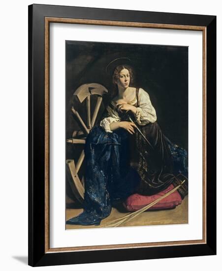 Saint Catherine of Alexandria, C. 1598-Caravaggio-Framed Giclee Print