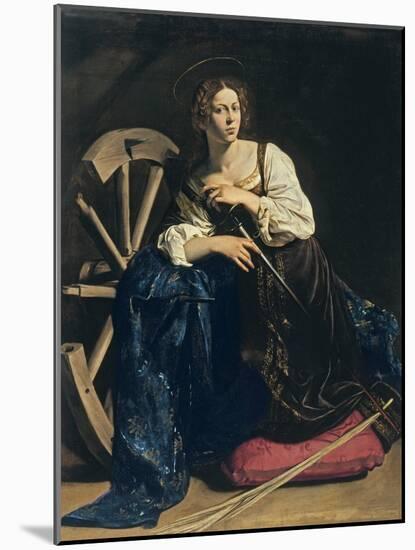 Saint Catherine of Alexandria, C. 1598-Caravaggio-Mounted Giclee Print