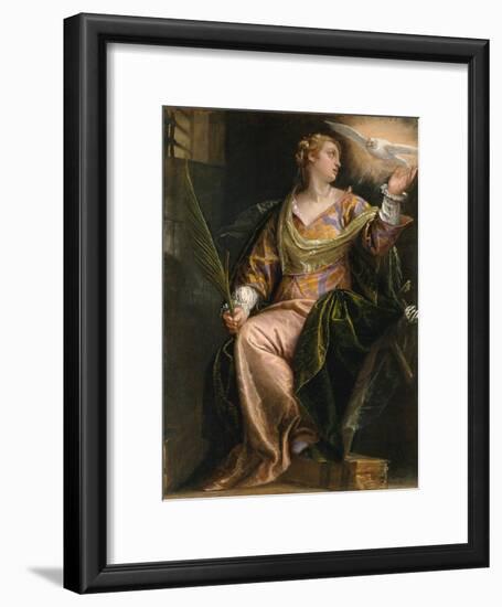 Saint Catherine of Alexandria in Prison, c.1580-5-Veronese-Framed Giclee Print