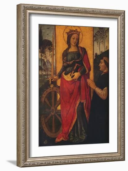 'Saint Catherine of Alexandria with a Donor', c1480-Bernardino Pinturicchio-Framed Giclee Print