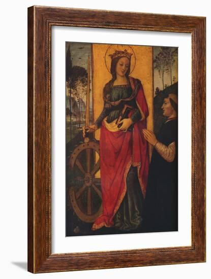 'Saint Catherine of Alexandria with a Donor', c1480-Bernardino Pinturicchio-Framed Giclee Print