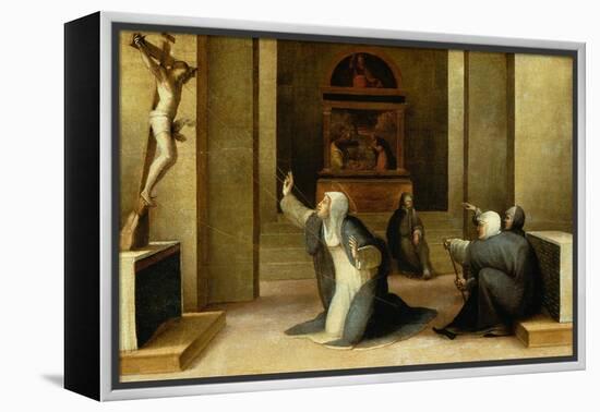 Saint Catherine Receiving the Stigmata-Domenico Beccafumi-Framed Premier Image Canvas