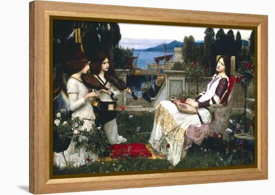 Saint Cecelia-John William Waterhouse-Framed Stretched Canvas