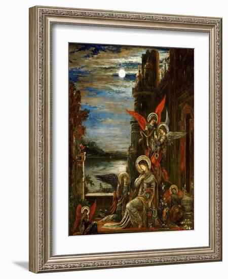 Saint Cecile, The Angels Announcing Her Coming Martyrdom-Gustave Moreau-Framed Giclee Print