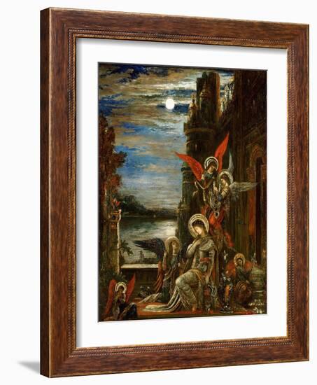 Saint Cecile, The Angels Announcing Her Coming Martyrdom-Gustave Moreau-Framed Giclee Print