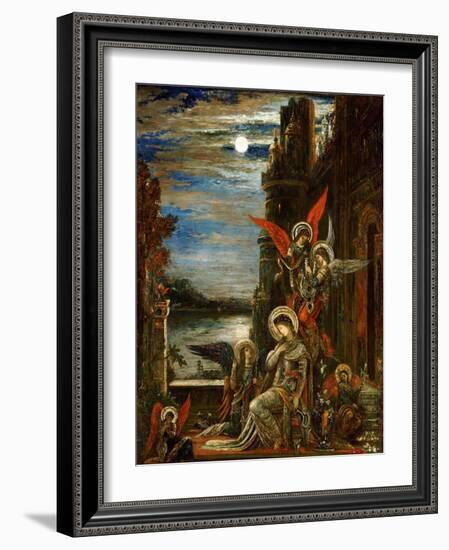 Saint Cecile, The Angels Announcing Her Coming Martyrdom-Gustave Moreau-Framed Giclee Print