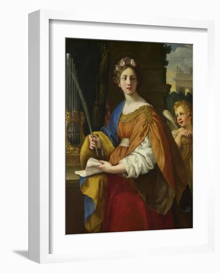 Saint Cecilia, 1620-1625-Pietro da Cortona-Framed Giclee Print