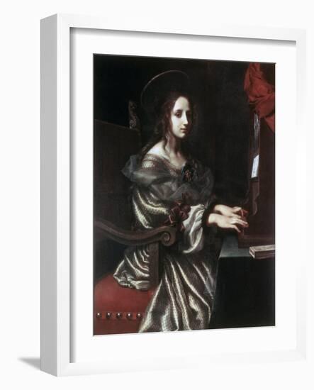 Saint Cecilia, 1640S-Carlo Dolci-Framed Giclee Print