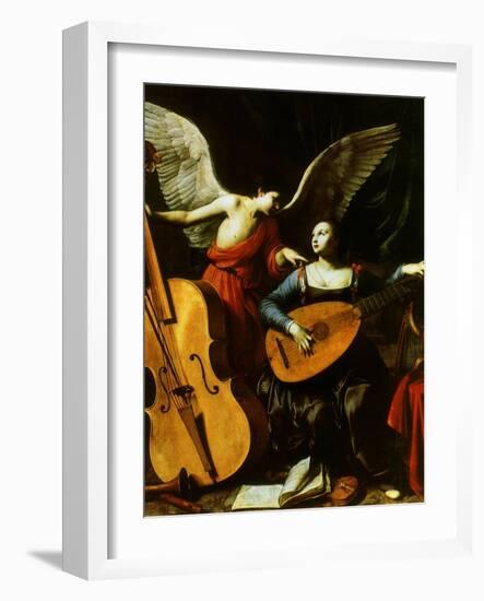 Saint Cecilia and the Angel, 1600-Carlo Saraceni-Framed Giclee Print