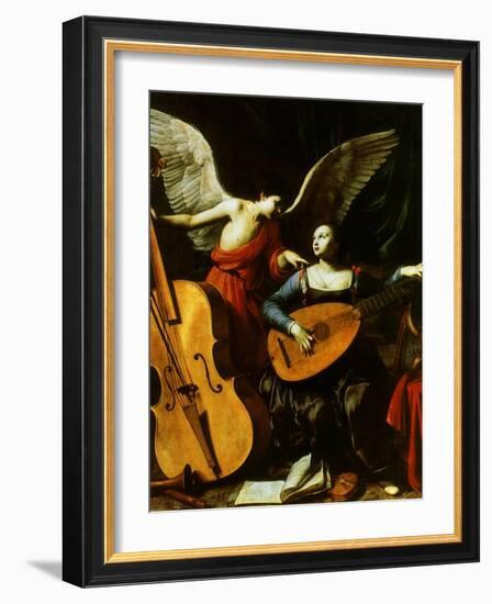 Saint Cecilia and the Angel, 1600-Carlo Saraceni-Framed Giclee Print