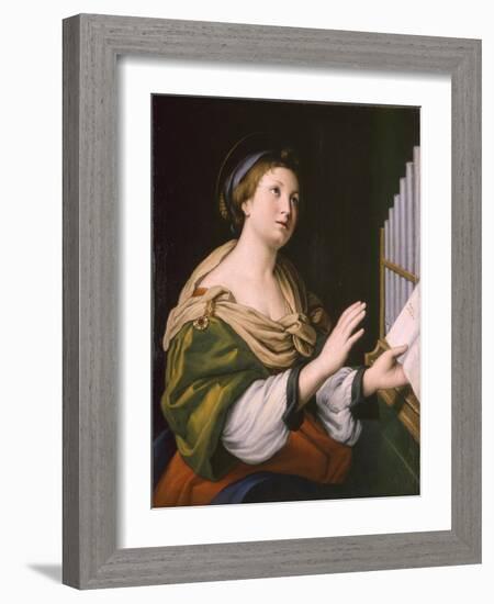 Saint Cecilia, Between 1640 and 1650-Sassoferrato-Framed Giclee Print