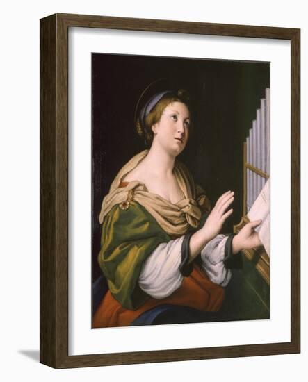 Saint Cecilia, Between 1640 and 1650-Sassoferrato-Framed Giclee Print