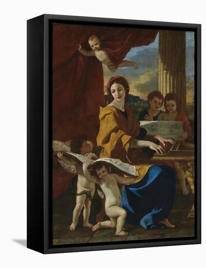 Saint Cecilia, C. 1635-Nicolas Poussin-Framed Premier Image Canvas